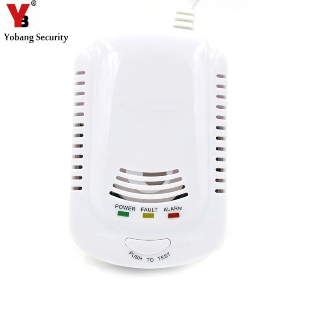 

Yobang Security Independent Plug in Combustible Natural Gas Detector LCD Gas Sensor Alarm Leak Alarm with Voice Warning Alarm