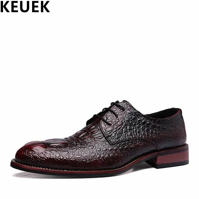 

British style Fashion Men Flats Pointed toe Casual Leather shoes Lace Up Oxfords Breathable Dress shoes Male wedding shoes 022