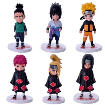 

6pcs/Set Anime Naruto PVC Action Figure Model Toy Naruto Children DIY Display Juguetes Cute Brinquedos Gift