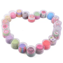 100 шт цветной бумажный торт Кекс лайнер для выпечки кексов коробка для чашки поднос для вечеринок форма для торта декоративная бумажная формочка инструменты