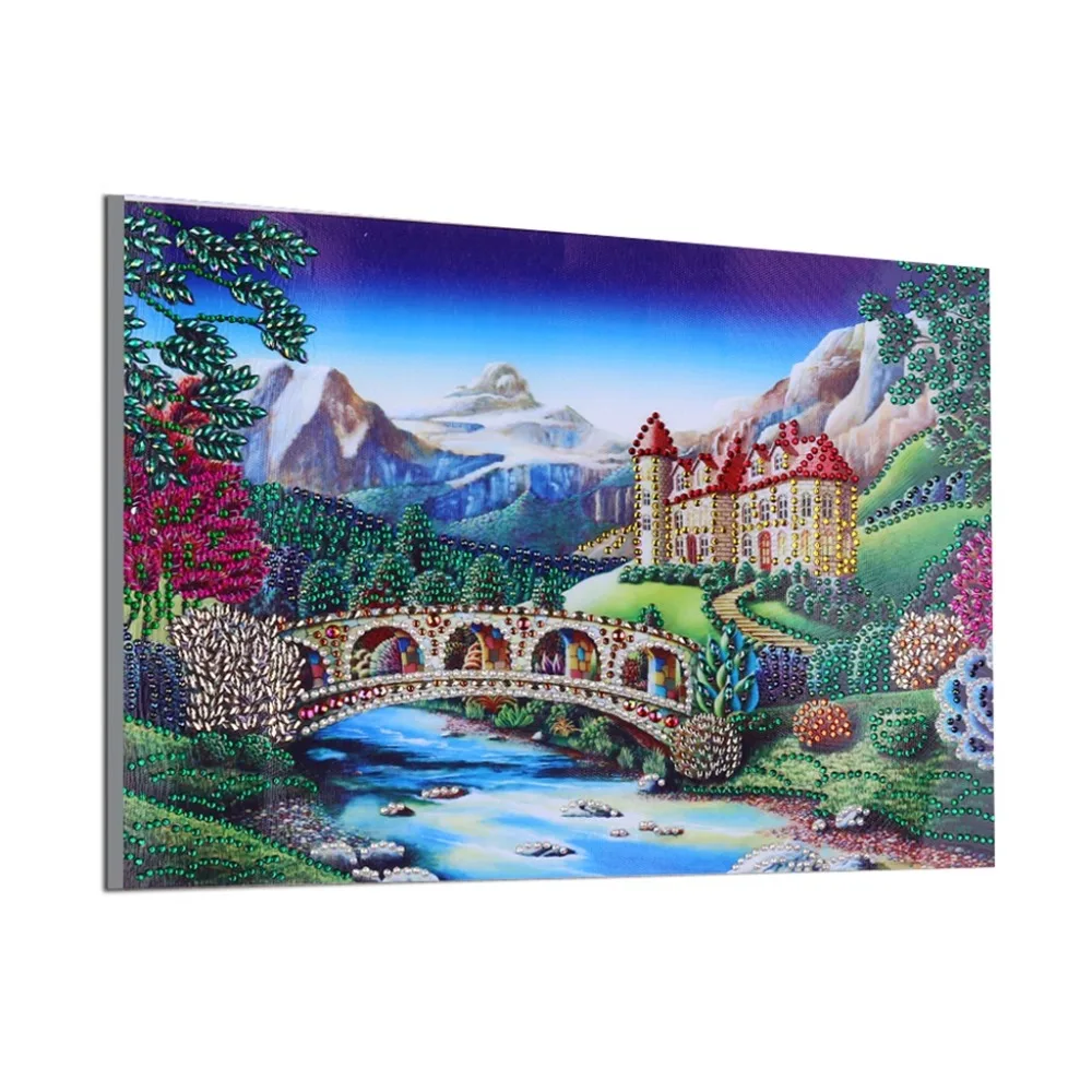 DIY Special Shaped Diamond Painting Castle rhinestones Embroidery Canvas Paint By Numbers For Adults And Kids | Дом и сад