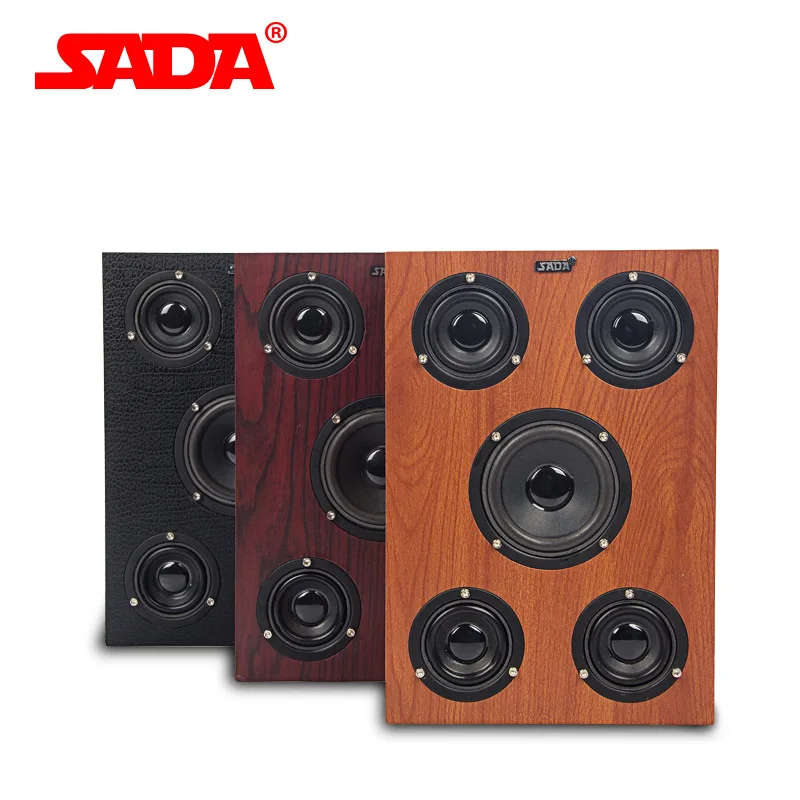 SADA V-192 мультимедиа 3D объемный Стерео тяжелый бас сабвуфер компьютер USB деревянный динамик ноутбук ПК Samrt телефон деревянный динамик s