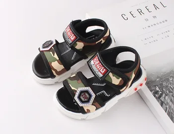 

DHL 50pair Boys Sandals LED light Summer Shoes Leather Summer Kids Shoes Slippers Beach Shoes 3D Ultraman sandals with light