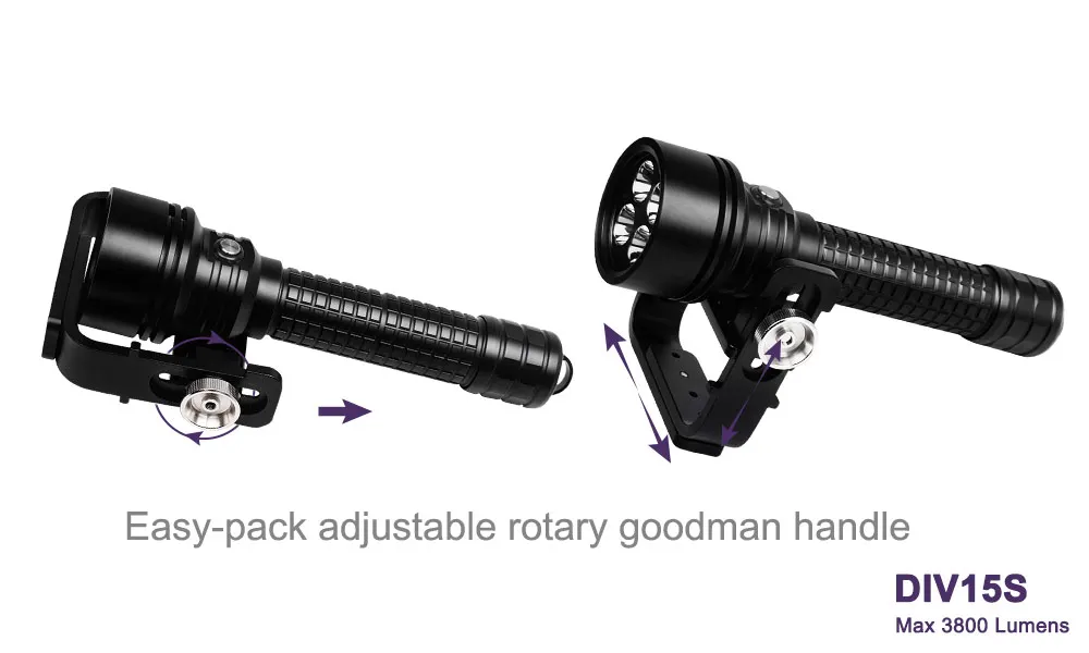 ANYIGEDEJU DIV15S мощный 3800 люмен XPL-V3 светодиодный магнитный переключатель светодиодный фонарик для дайвинга 26650 фонарик 200 м подводный водонепроницаемый