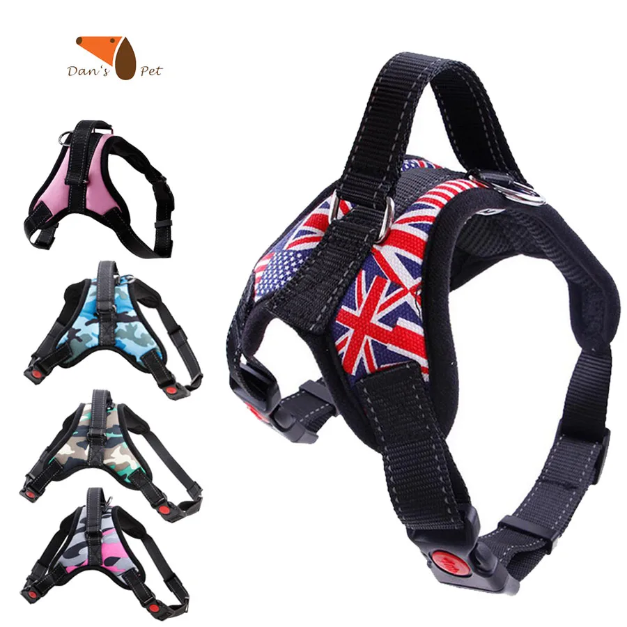 Padded Reflective Adjustable Pet Large Dog Vest Harness