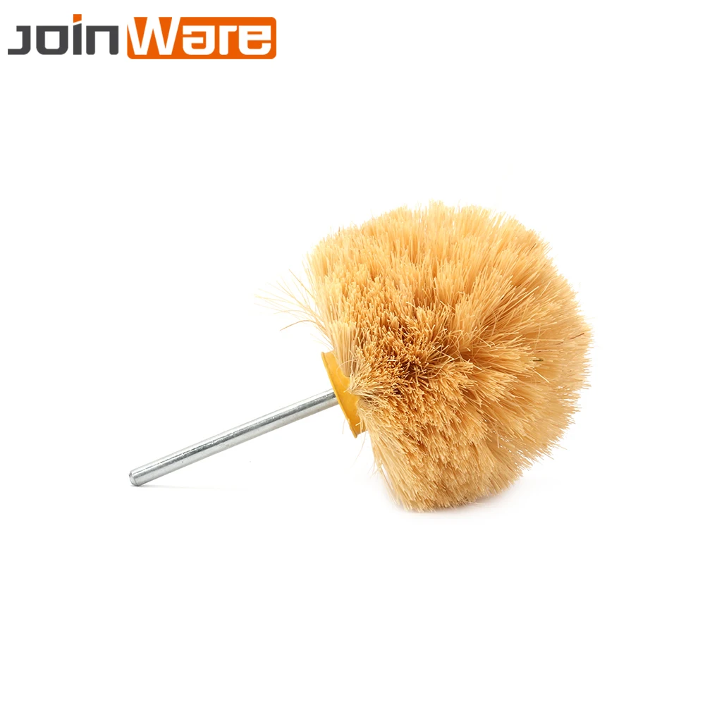 

100MM 4" Abrasive Sisal Filament Head Polishing Wheel Brush With 6MM 1/4" Shank For Wood Jewellery Buffing Waxing Rotary Tools