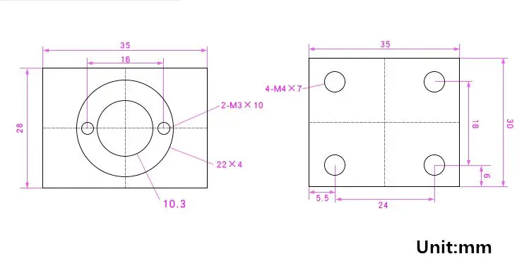 T8 гайка место для преобразования для 3d принтеров части T8 Trapezoi свинцовый винт гайка Корпус кронштейн улучшенная версия серебристый черный цвет