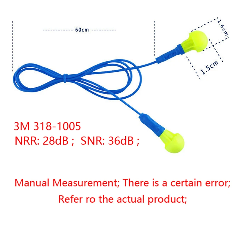 5 пар Аутентичные 3M 318-1005 пространство мягкой пены беруши на шнурке анти-шум спать снижение norope уха Вилки защитные наушники