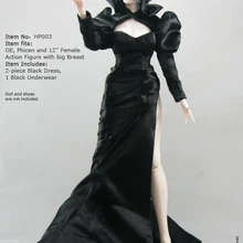 Hp003 1/6 Сексуальная Черная Вдова Платье комплекты for12inch Phicen jodoll фигурку DIY