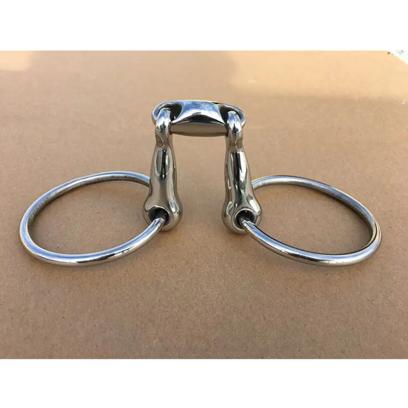 

Stainless Steel Ring Snaffle Bit Loose Ring Horse Bit Horse Product 4-3/4" Mouth ( H0959 )