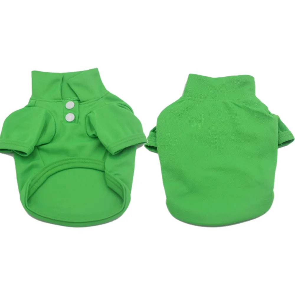 Misterolina зеленый красный синий Собака Рубашка летняя одежда для домашних собак короткий рукав милые поло футболки для маленьких собак одежда чихуахуа - Цвет: green