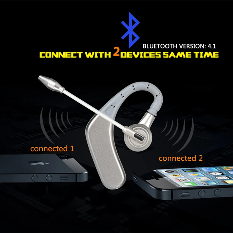 Fineborn эргономичный Over ear Беспроводной Bluetooth наушники с микрофоном голосовые