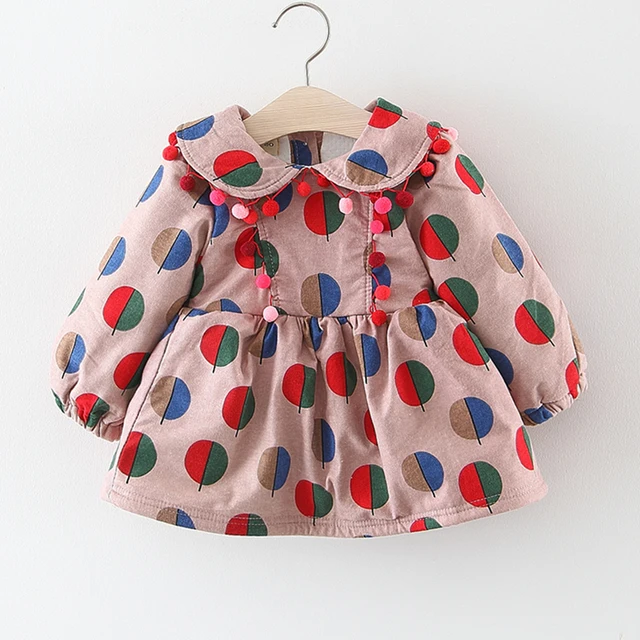 Baby Dress Cotton Dress 1 Year Old Baby Girls Dress Winter New Born