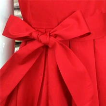 Red Black Audrey Hepburn Style 1950s rockabilly Dress 2017 New Summer Dress Sleeveless Bow Sash Women Vintage Retro Dresses