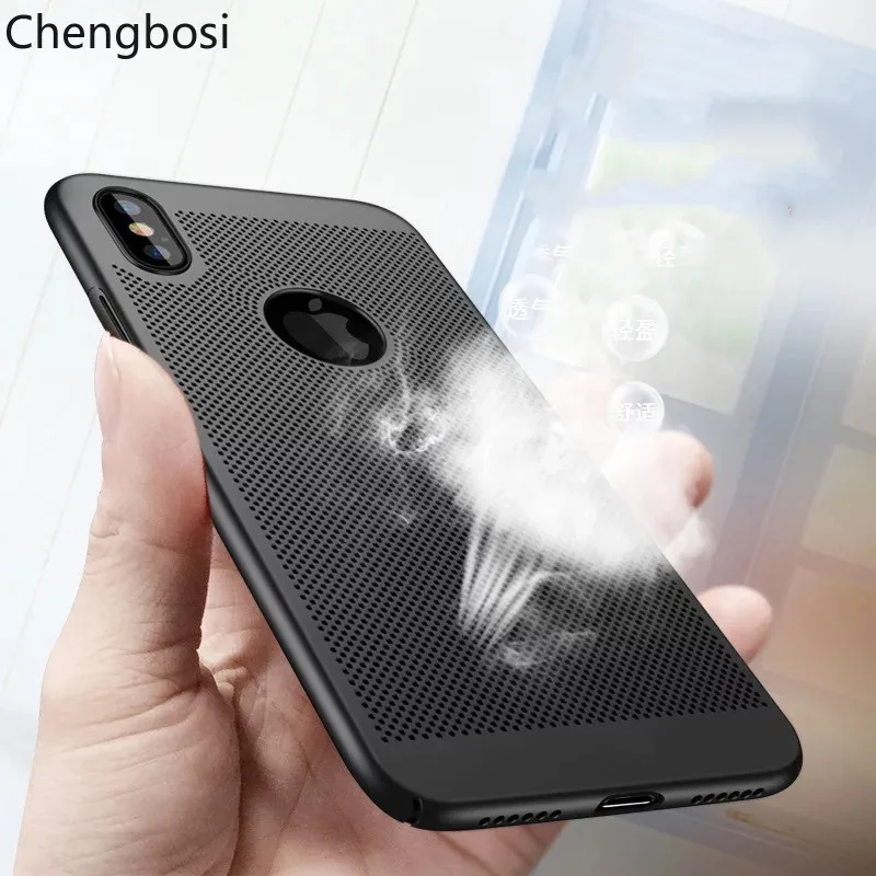 

Breathing Matte Phone Case for IPhone 5s 6s 7 8 Plus Shockproof PC Back Covers Shell Protective Housing for IPhone X XR XS MAX