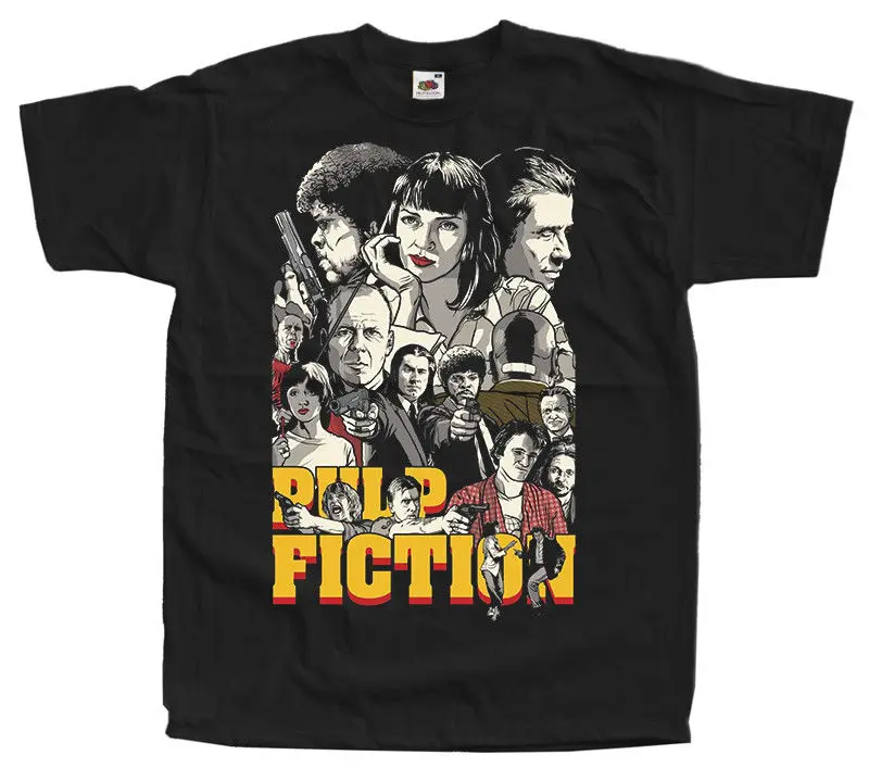 

Pulp Fiction V10 Q Tarantino Poster 1994 T Shirt Black All Sizes S To 4Xl