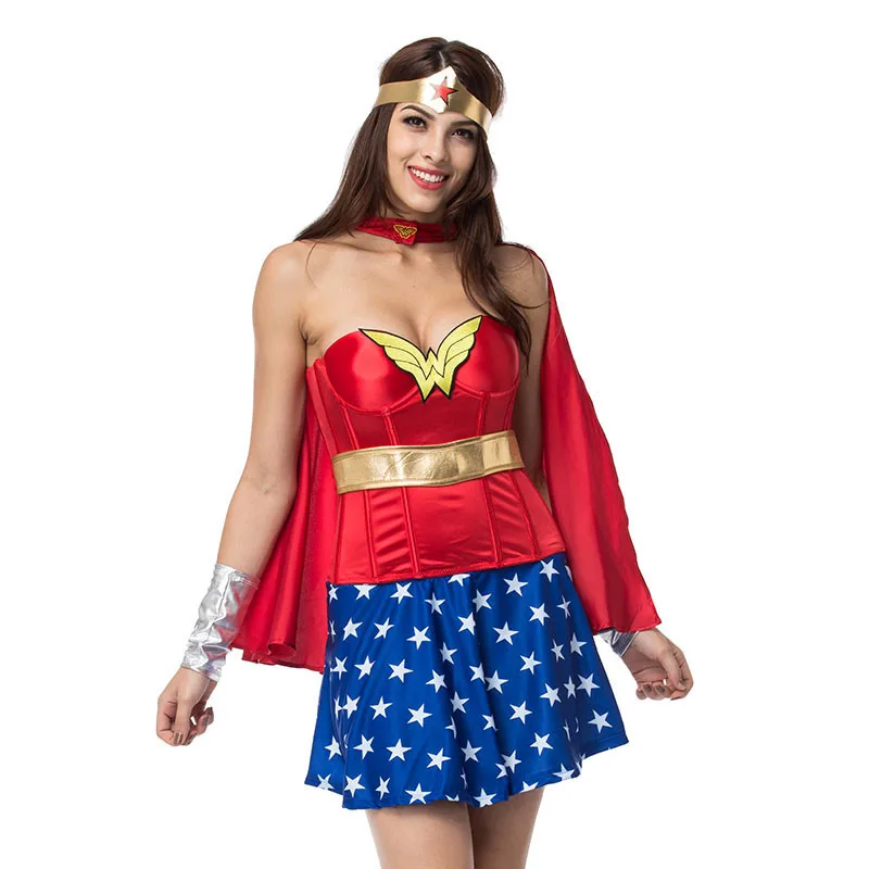 Костюм Чудо-женщины, костюм супергероя для девочек, косплей Тор, американский капитан, Мстители, костюмы Супермена, вечерние платья для девочек