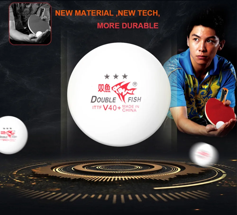 Двойные рыбки Volant V40+ 3 звезды мячи для настольного тенниса мяч для пинг понга ITTF утвержден материал официальный мяч для
