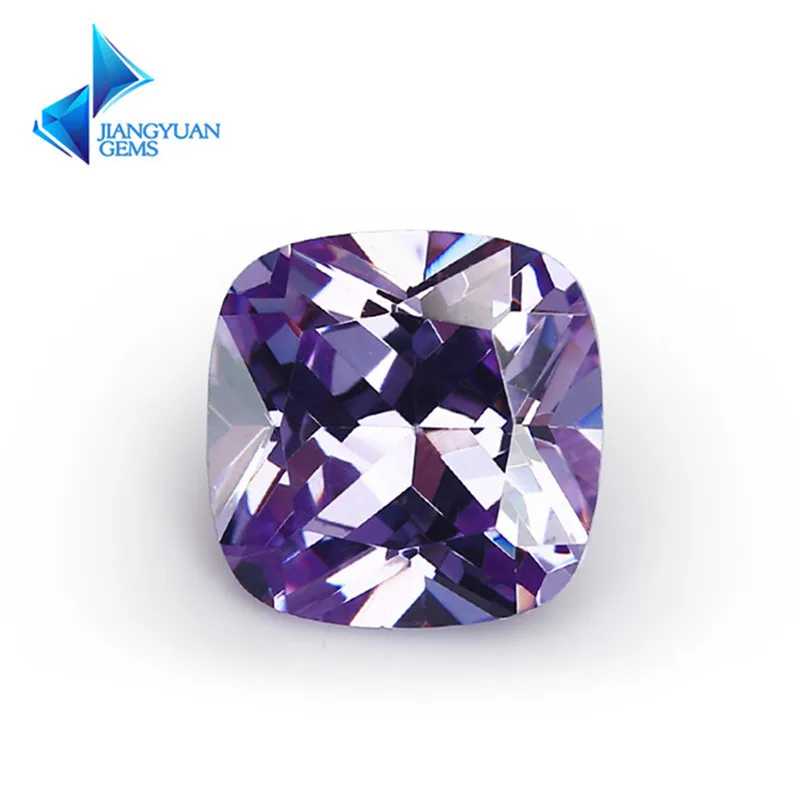 5x5~12x12mm Lavender Color Cushion Cut Shape Loose CZ Stone Beads Brilliant 5A Synthetic Gems Cubic Zirconia | Украшения и