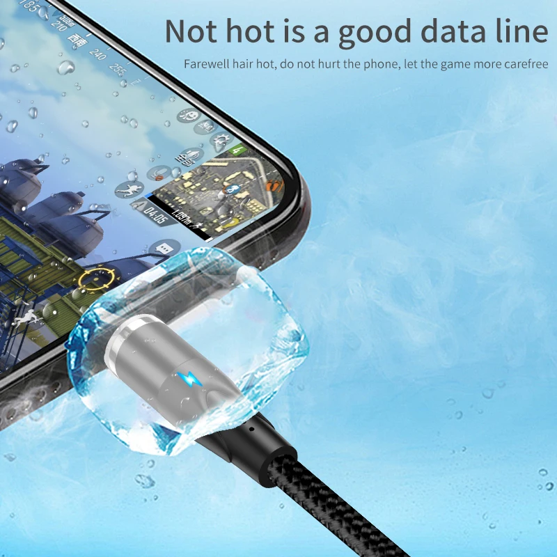 Магнитный USB кабель PD для быстрой зарядки Type C передачи данных iphone xs x 8 7 samsung s9 huawei