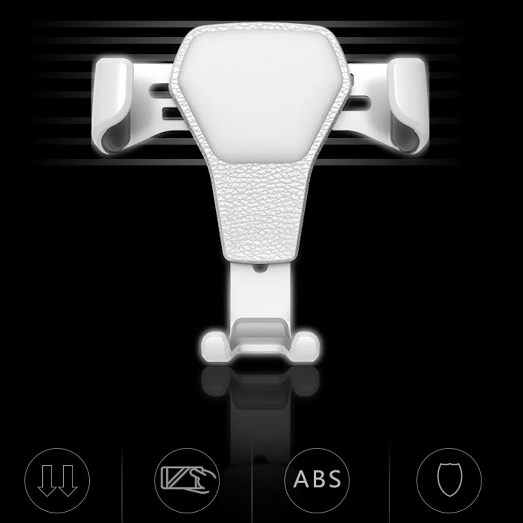 

2018 white Auto Gravity Phone Support Gravity Reaction Car Mobile Phone Support Clip Type Air Vent Monut For GPS Phone