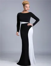 Vestidos De Festa 2016 Schwarz Und Weiß Mutter Der braut Kleider Elegante Lange Formale Kleider Braut Mutter kleid