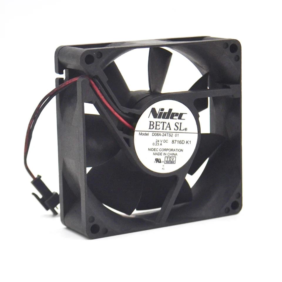 Nidec оригинальный D08A-24TS2 8025 24V 0.23A 8 см 80 мм двухлинейный охлаждающий вентилятор 80*80*25