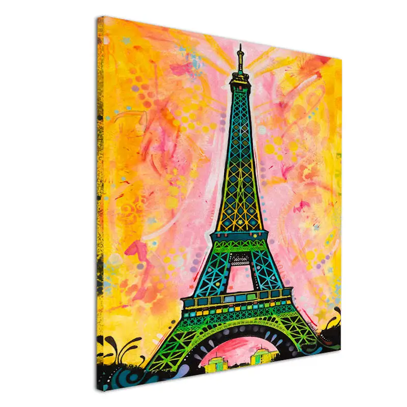 EiffelTower HD Печать на холсте Морден абстрактная живопись маслом домашний офис