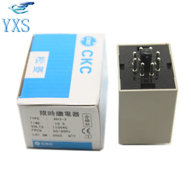 

CKC AH3-3 Timer Relay AC 220V AC 380V AC 110V DC 24V DC 12V 1S 3S 6S 10S 30S 60S 3Min 6Min 10Min 30Min 60Min