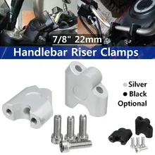 2X Мотоцикл 7/8 22 мм руль ручка бар стояк Задний зажим анодированный поворотный для bmw, Suzuki Honda Yamaha ATV Скутер