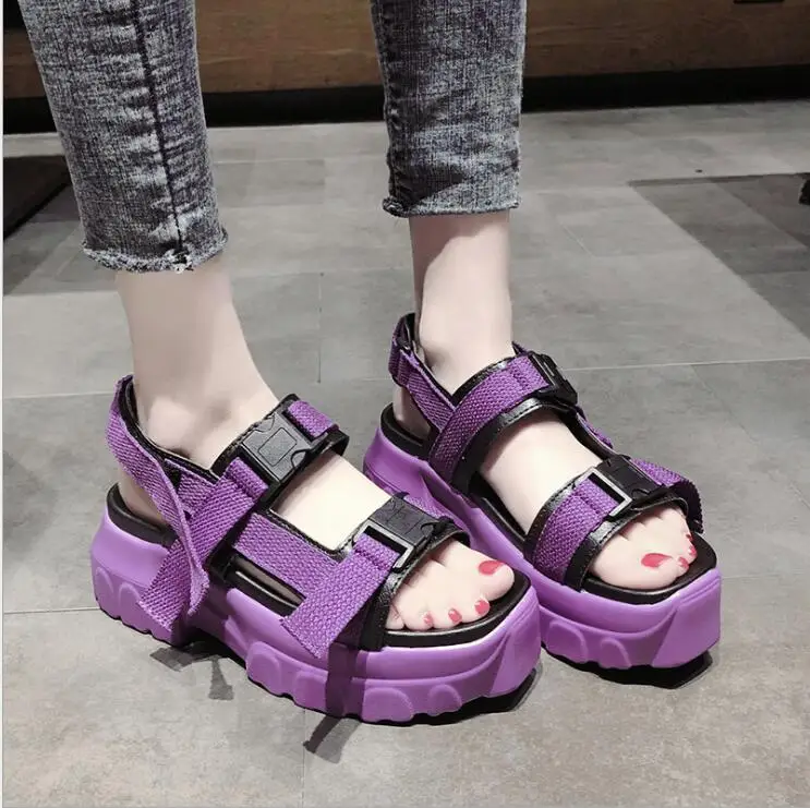 Chunky Sandals Women Buckle Platform Summer Shoes Woman Open Toe Casual Sandal Sandalias Mujer 2019 Sandale Plate Femme Chunky Sandals Women Buckle Platform Summer Shoes Woman Open Toe Casual Sandal Sandalias Mujer 2019 Sandale Plate Femme