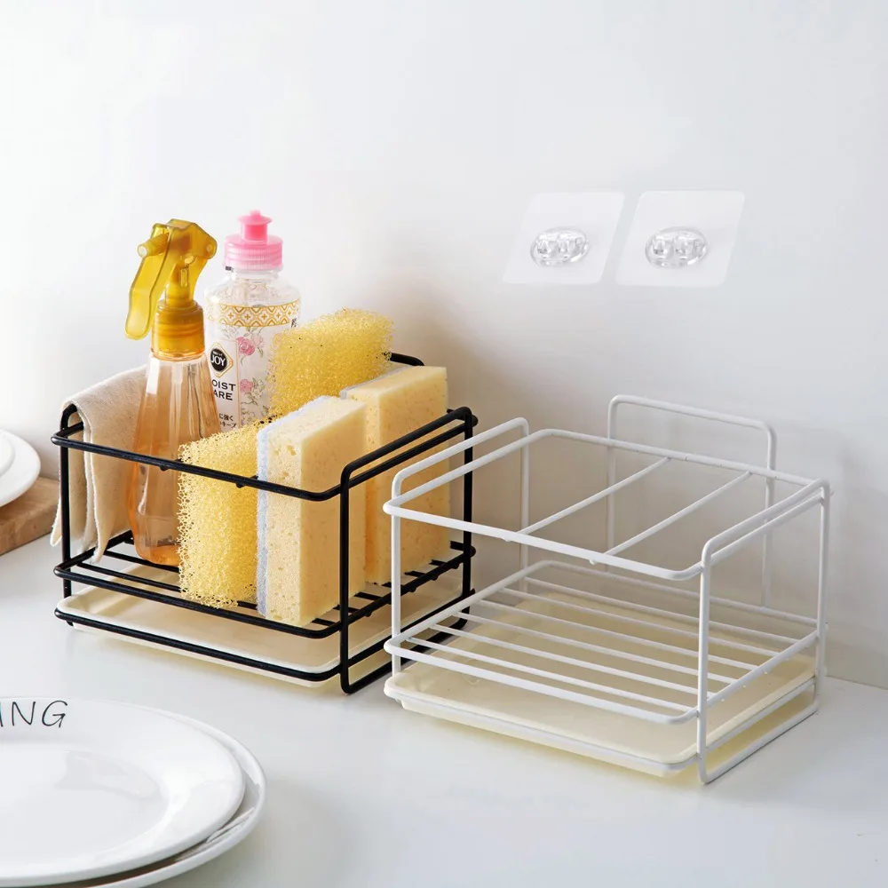 

Sponge Drain Storage Rack Organizer Kitchen Sink Countertop Cleaning Rag Shelf Sundries Storage Container Household Pool Shelf