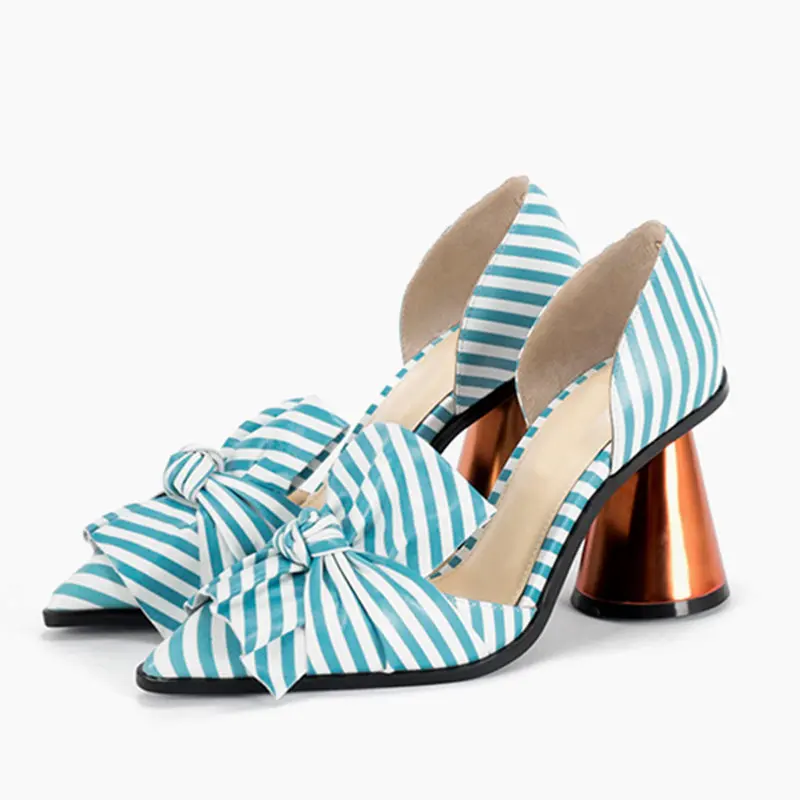 

MoneRffi Sandals High Heels Women Sandals Special Offer Summer Fashion Color Matching Blue Open Toe Plus Size 45 Women's Pumps