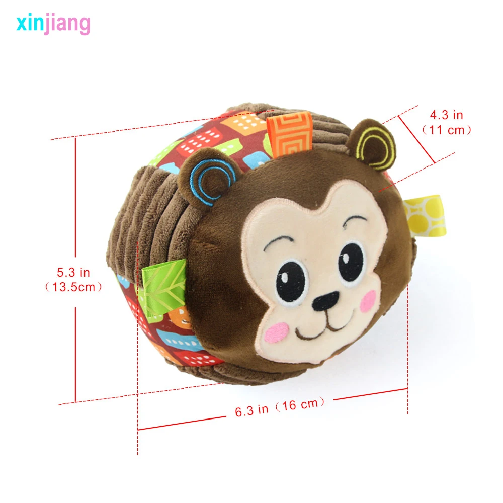 Animal Plush Rattles Hand Grasping Rattle Toys, Baby Gift