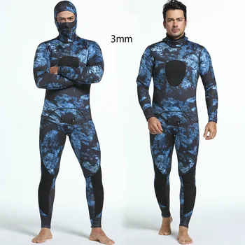 

3mm men's camouflage two pieces in a fishing suit surfers