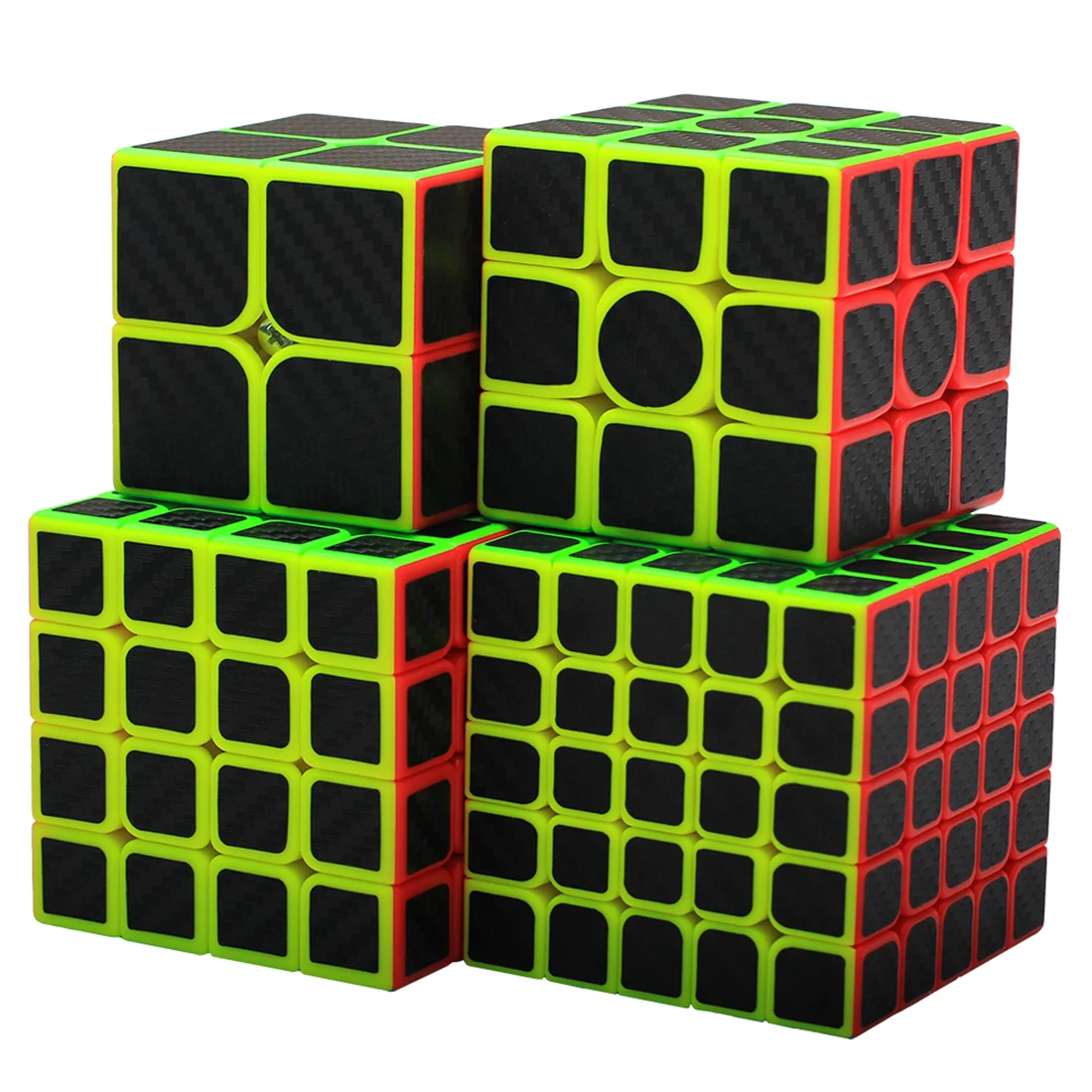 4 шт. Zcube углеродное волокно флуоресцентный магический куб набор для детей и взрослых тренировка мозга магический куб комплект