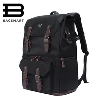 BAGSMART Marca Mochila Para CANON Bolso de La Cámara de Fotos RÉFLEX Digital NIKON SLR Mochila Laptop de 15.4 “con cubierta All Weather Cover Mochila