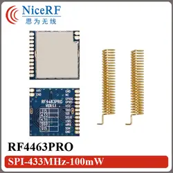 RF4463PRO 100 МВт цифровой RSSI SI4463 SPI Интерфейс 433 мГц Беспроводной передатчик с винтовой антенны