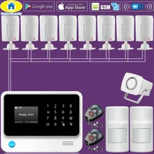Золотой безопасности G90B плюс Wi-Fi GSM домашняя система охранной сигнализации Беспроводной Проводное движение датчик многоязычный переключаемый