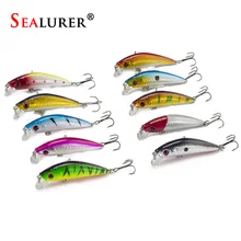 SEALURER 10pcs lot Minnow Fishing Lure 7CM 8 5G 6 Hooks Wobbler Floating Crankbait Artificial Pesca