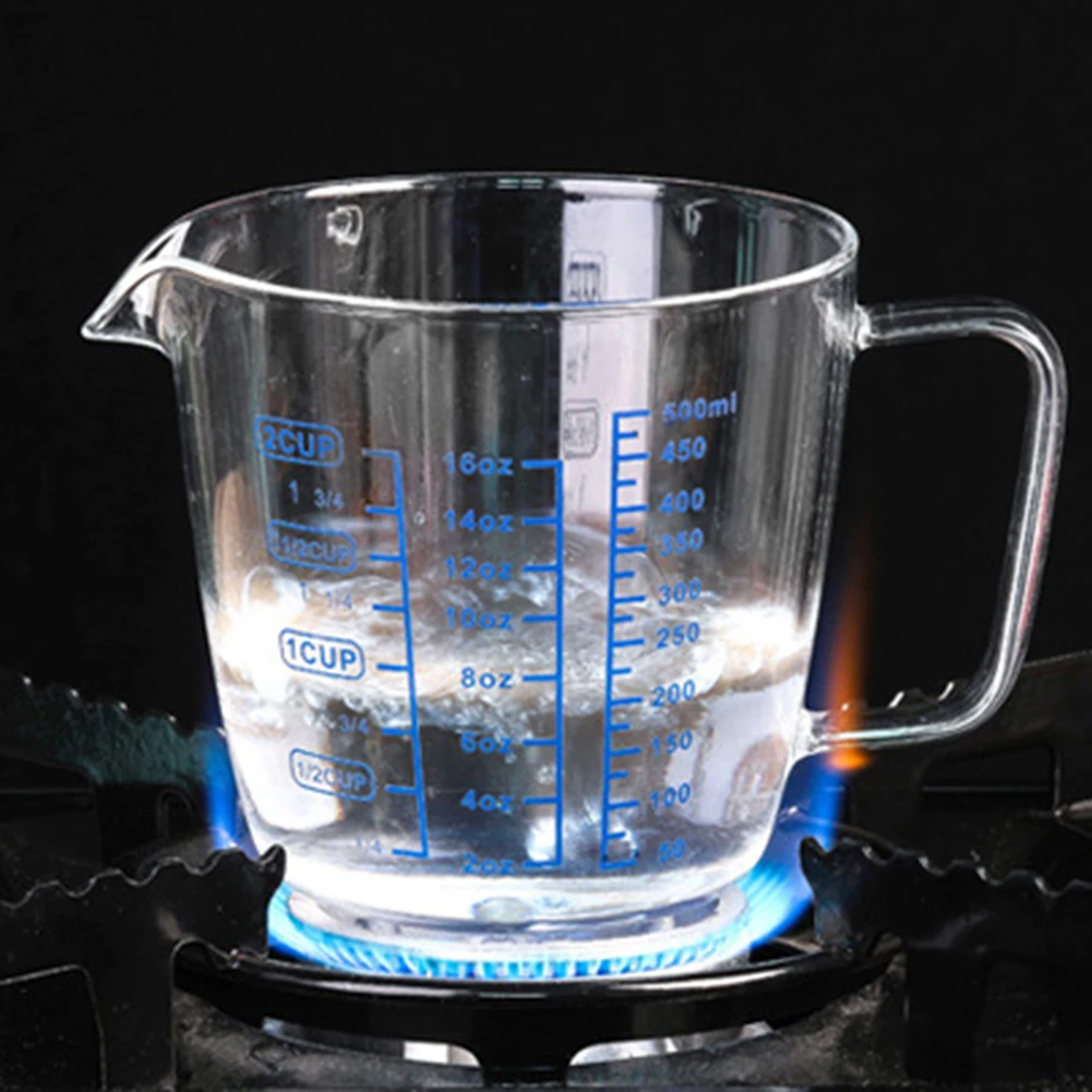 Новинка 250 мл 500 мл жаростойкое стекло мерный стакан для молока СВЧ мерный кувшин