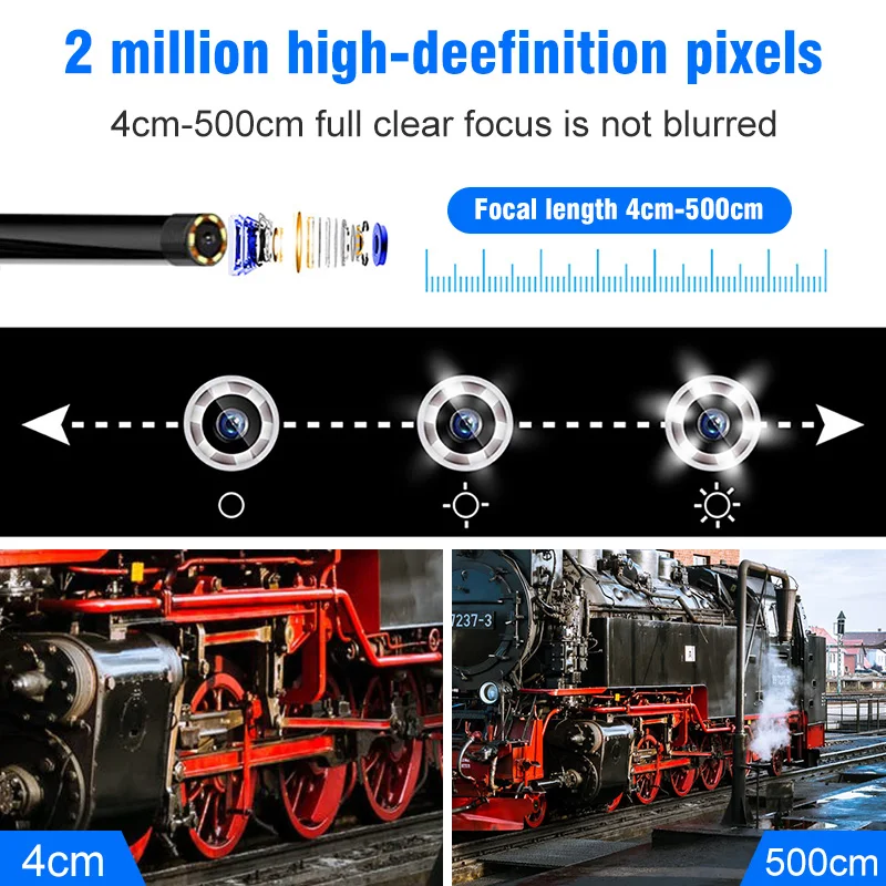  Portable Handheld Endoscope Borescope 4.3inch LCD Screen Inspection Camera with 6 LED 8mmWaterproof