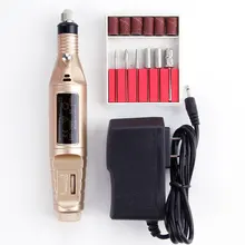 Профессиональный электрический ногтей сверлильный станок маникюрные инструменты 20000 RPM ногтей пилочка Керамика ногтей сверла шлифовальные ленты для ногтей Инструменты