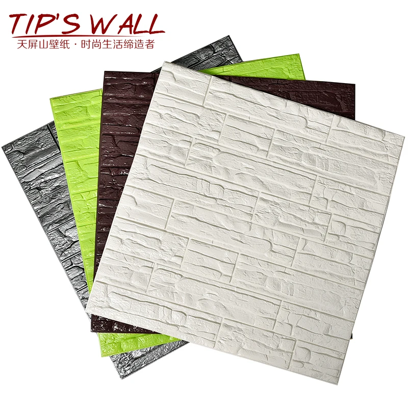 

Brick 3D foam anti-impact wall sticker for living room background wall sticker.