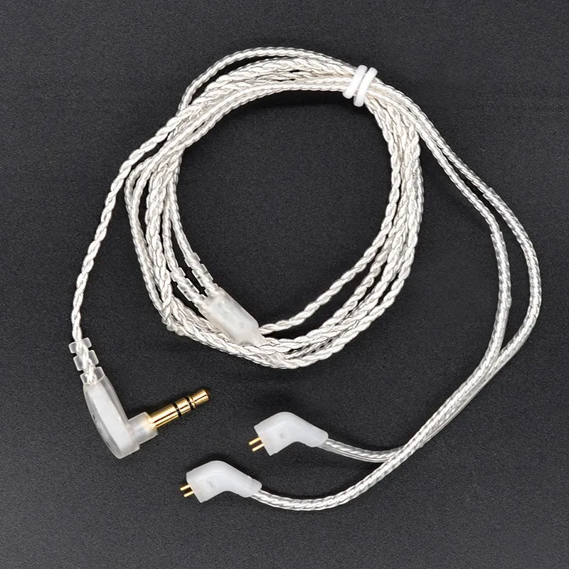 Оригинальные наушники KZ ZS6 ZS5 ZS3 ZST ED12 ES3 улучшенный посеребренный кабель 0 75 мм 2Pin Hi