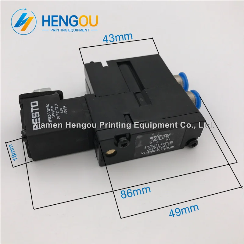 

6 Pieces M2.184.1121/05 Hengoucn SM52 SM102 CD102 Printing Machine Valve M2.184.1121,MEBH-4/2-AQ-6-SA