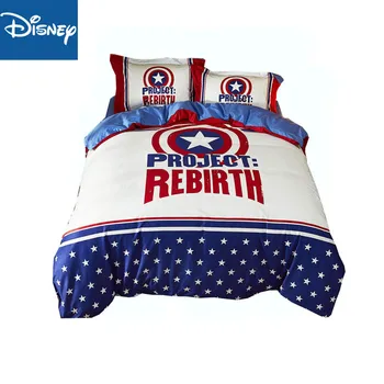 

Disney twin size marvel bedding set for children bedroom decor full comforter covers fitted sheet 3-5pcs free shipping promotion