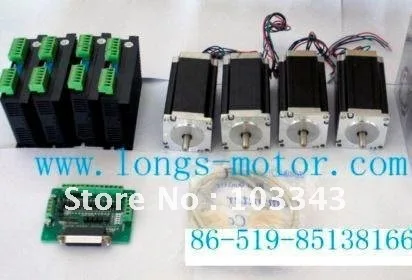 4 осевой шаговый двигатель Nema 23 425 oz 115MM 3.0A и Драйвер шагового двигателя DM542A /256MRIC CNC