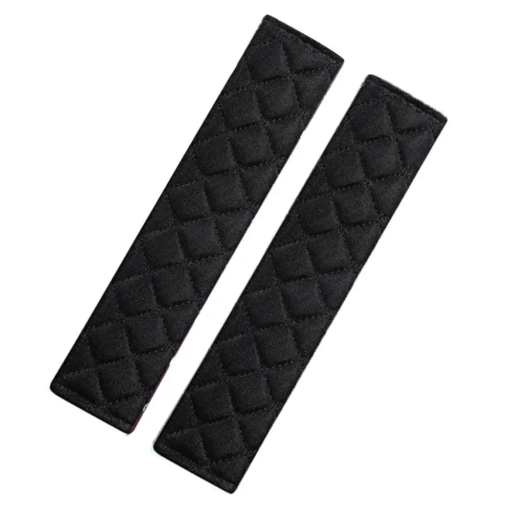 

2Pcs Stylish Plaid Car Vehicle Seat Safety Belt Soft Shoulder Pads Cover Decor seat belt