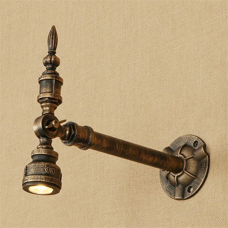 American Rotating Water Pipe Lamp LED Wall Sconce Loft Style Industrial